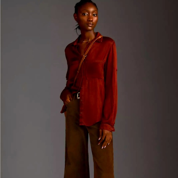 Bella Dahl red blouse. - Picture 2 of 8